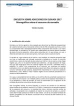 Encuesta sobre Adicciones en Euskadi 2017. Monogr&aacute;fico sobre el consumo de cannabis. Versi&oacute;n resumida